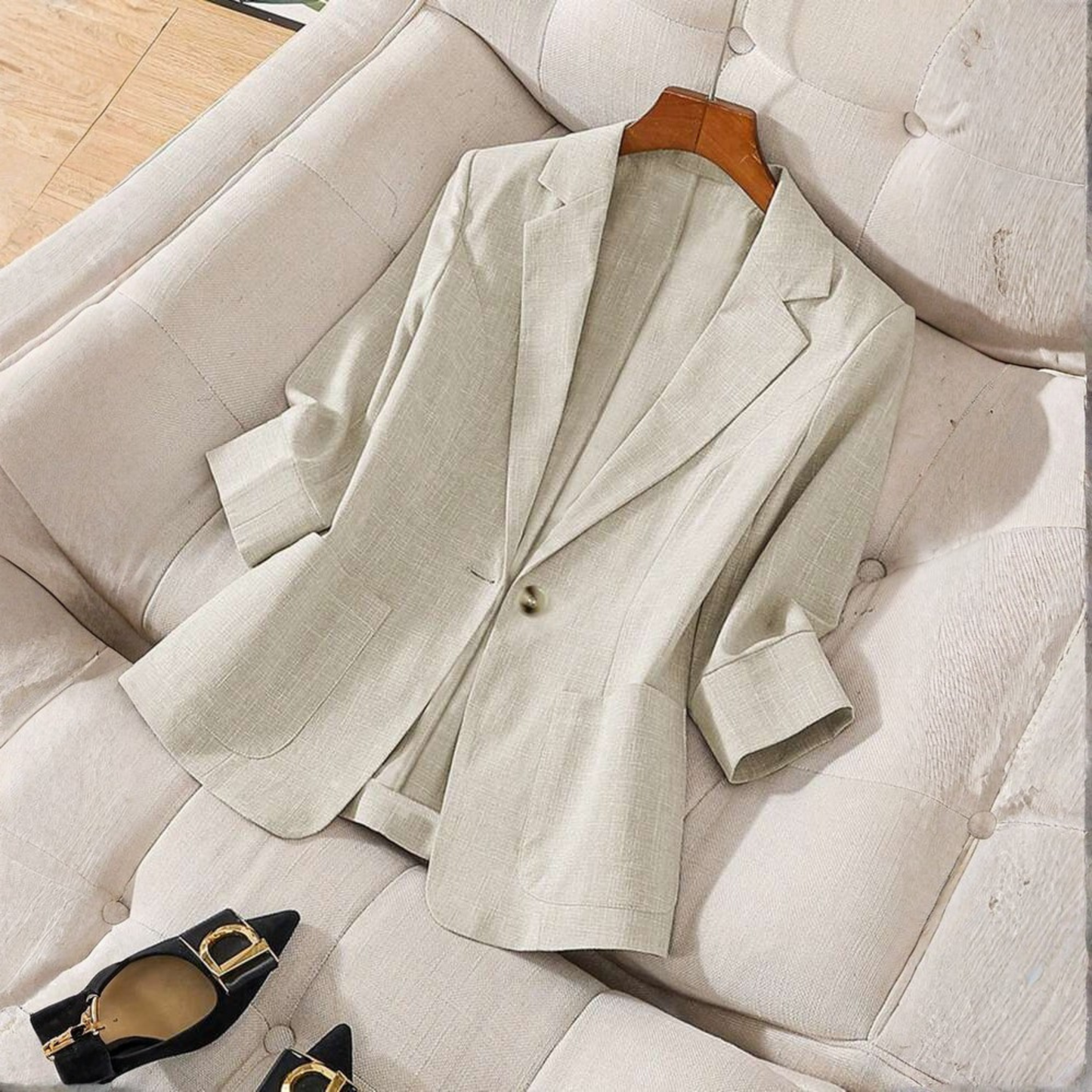 Professional Front Button Long Sleeve Work Blazer Jacket