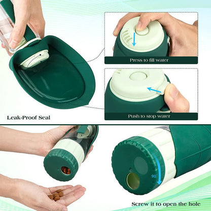 Collapsible Dog Travel Bowl and Water Bottle Set