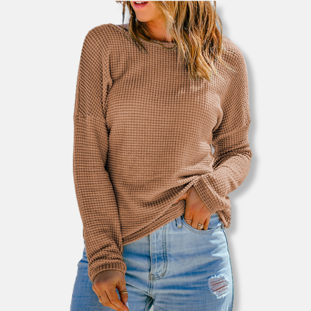 Comfy Cotton Crew Neck Casual Top