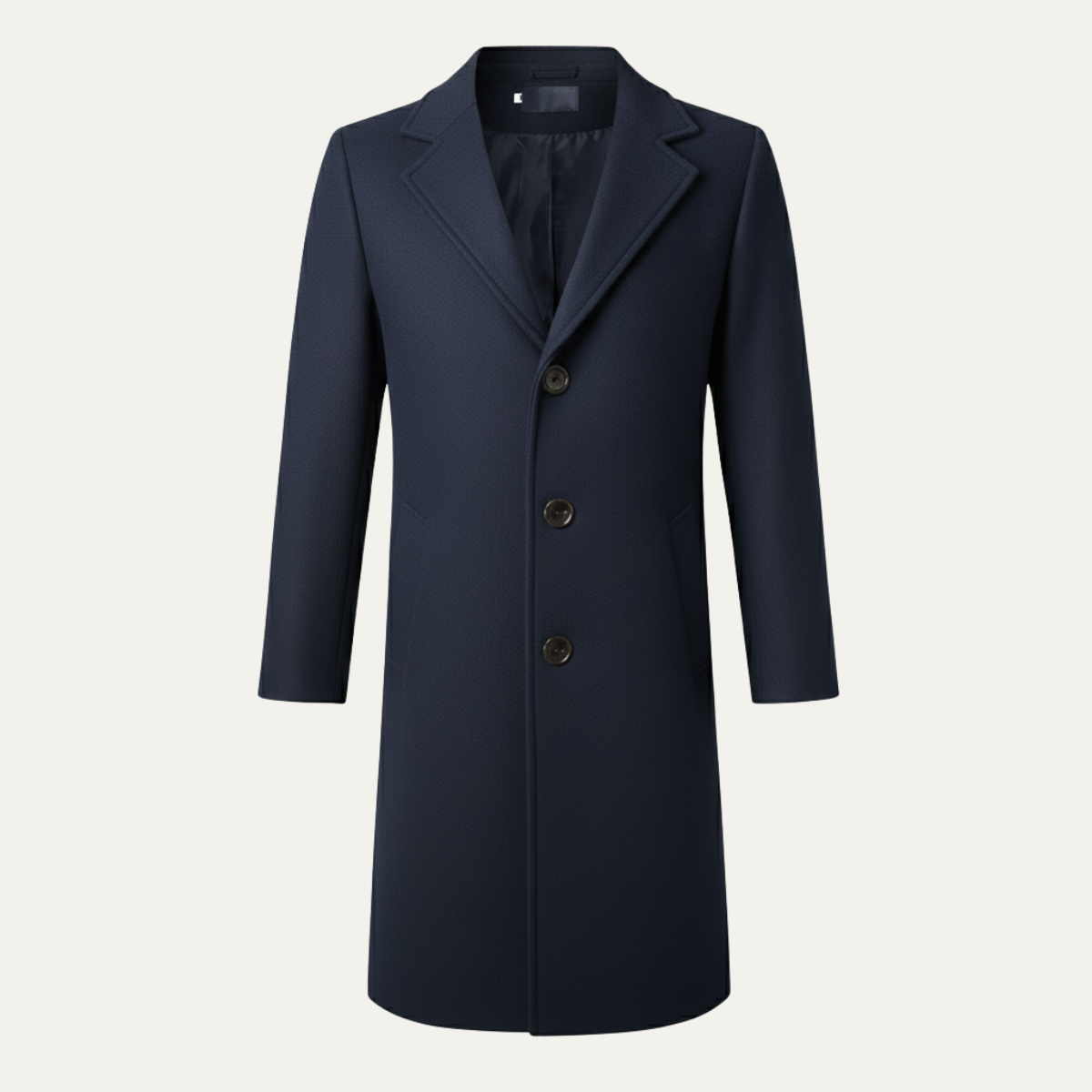 Classic Men's Double Breasted Wool Long Coat