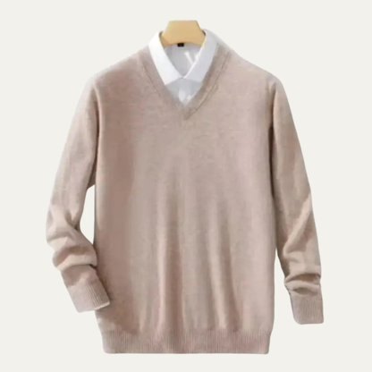 Premium Men's Pure Cashmere Crew Neck Sweater