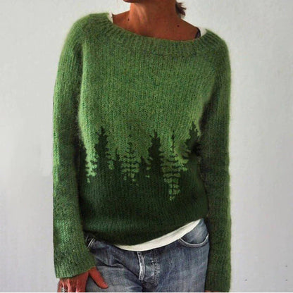 Fashionable Graphic Crew Neck Women's Sweater - Nocini