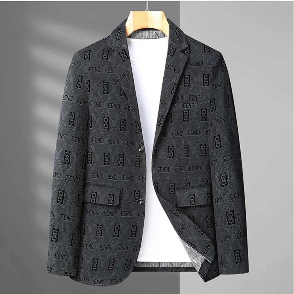 Classic Men's Large Houndstooth Office Jacket