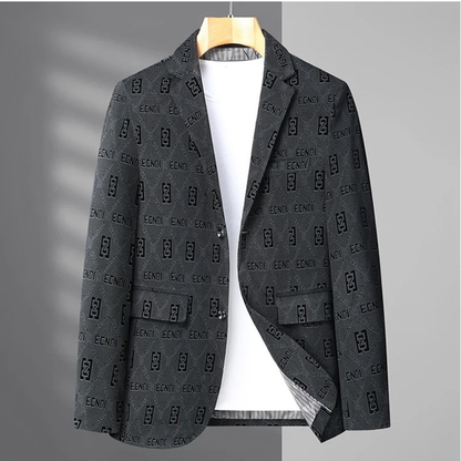 Classic Men's Large Houndstooth Office Jacket
