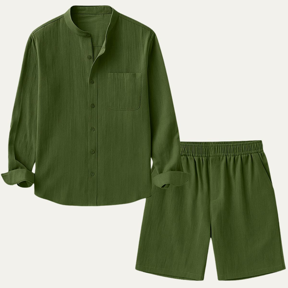 Lightweight Summer Mens Linen Shirt Set