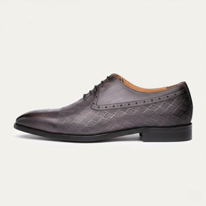 Classic Leather Oxfords For Men - Lace Up Dress Shoes
