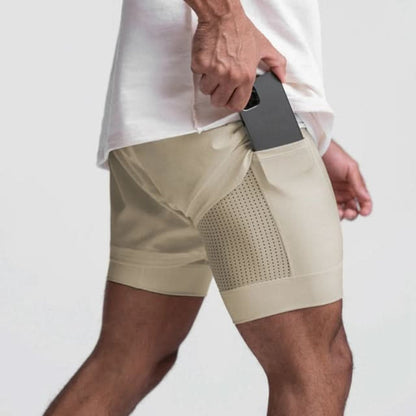 Men's Athletic Shorts with Liner for Running Training