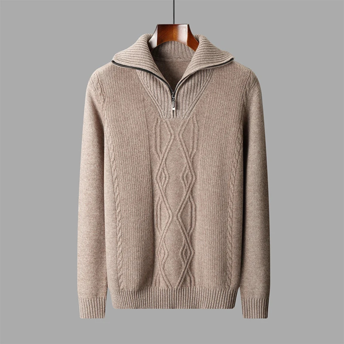 Soft Mens Cable Knit Cashmere Sweater