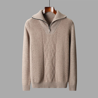 Soft Mens Cable Knit Cashmere Sweater