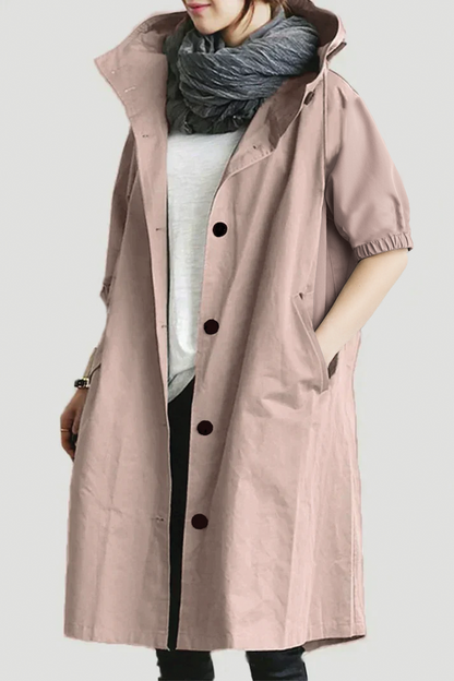 Classic Water Repellent Hooded Trench Coat