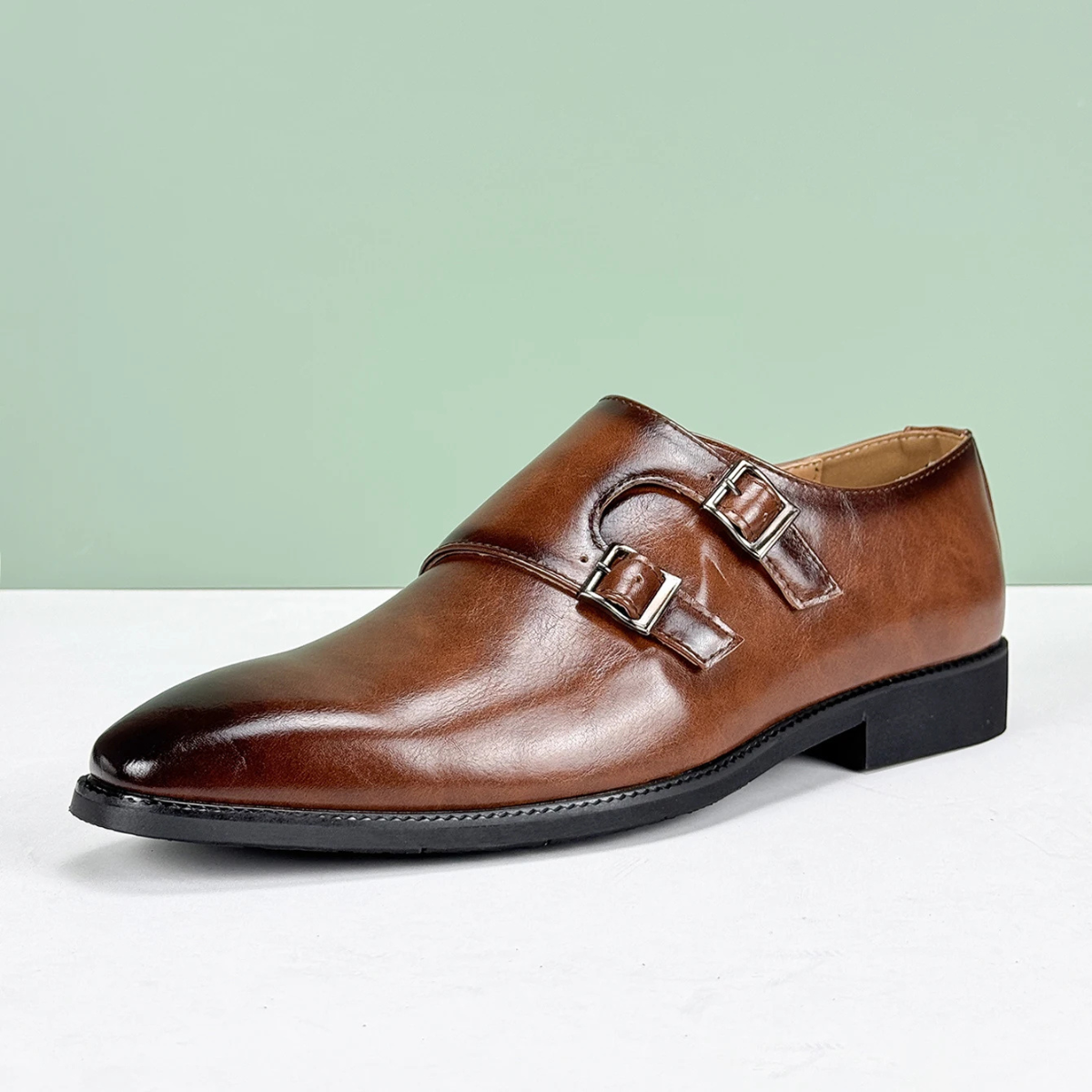 Classic Men's Genuine Leather Belt Strap Shoes