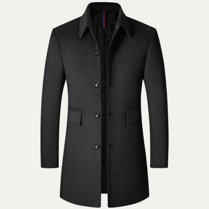 Classic Men's Thick Wool Overcoat