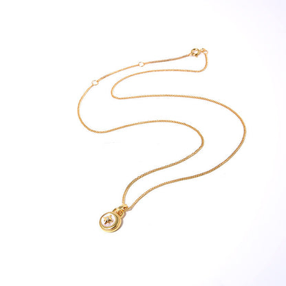 Luxury Star Pendant, Sterling Silver, Gold Plated Necklace