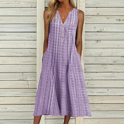 Morgane - Chic Long Dress with Side Pockets
