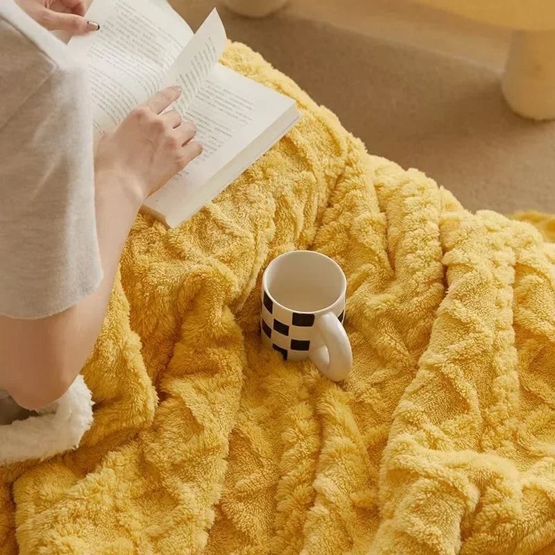 Soft Cozy Lambswool Throw Blanket