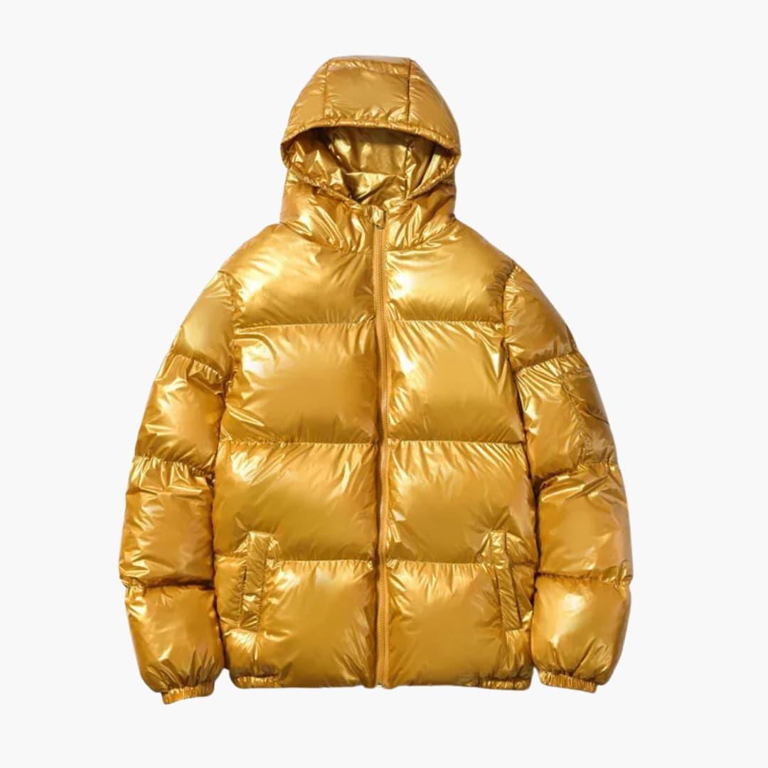 Waterproof Mens Down Jacket with Hood - Warm & Stylish
