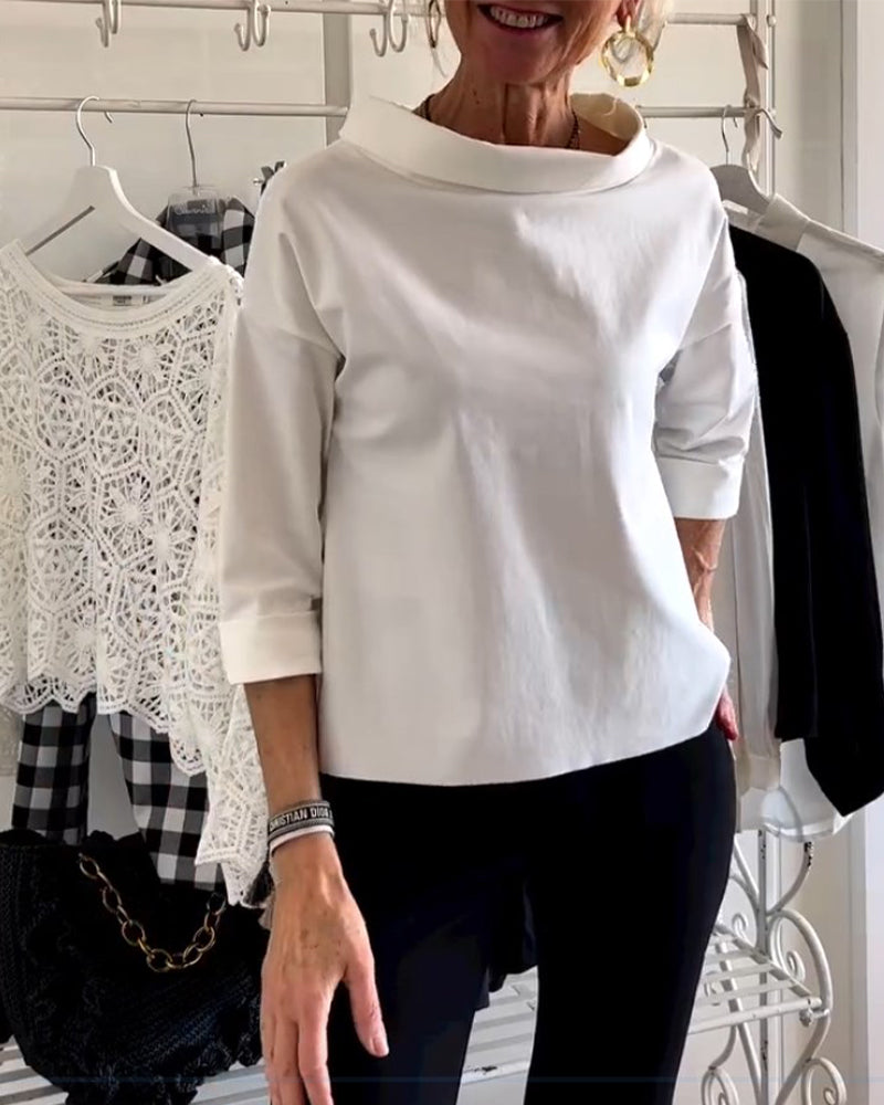 Classic Fit High Neck Women's Top
