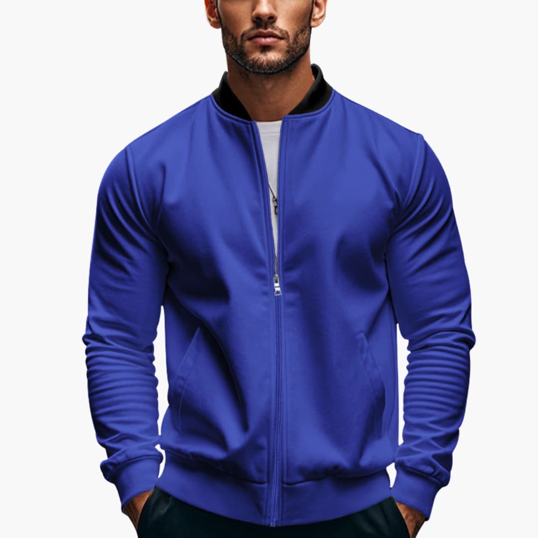 Men's Quilted Zip Up Flight Jacket