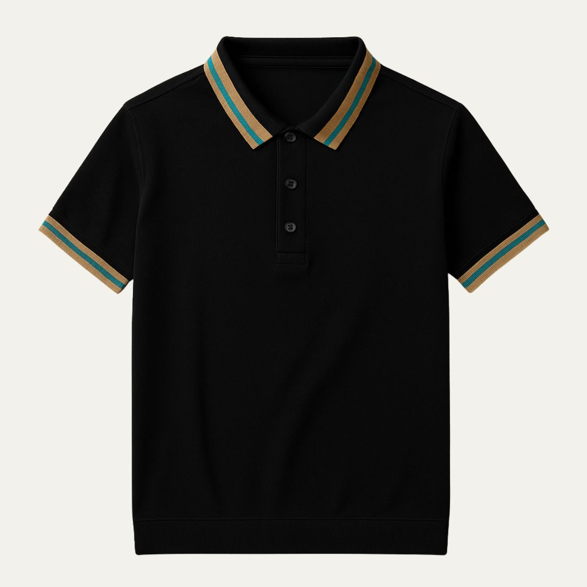 Classic Navy Blue Striped Polo Shirt
