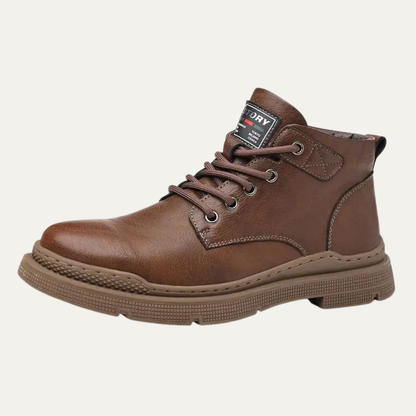 Waterproof Men's Leather Lace Up Winter Boots