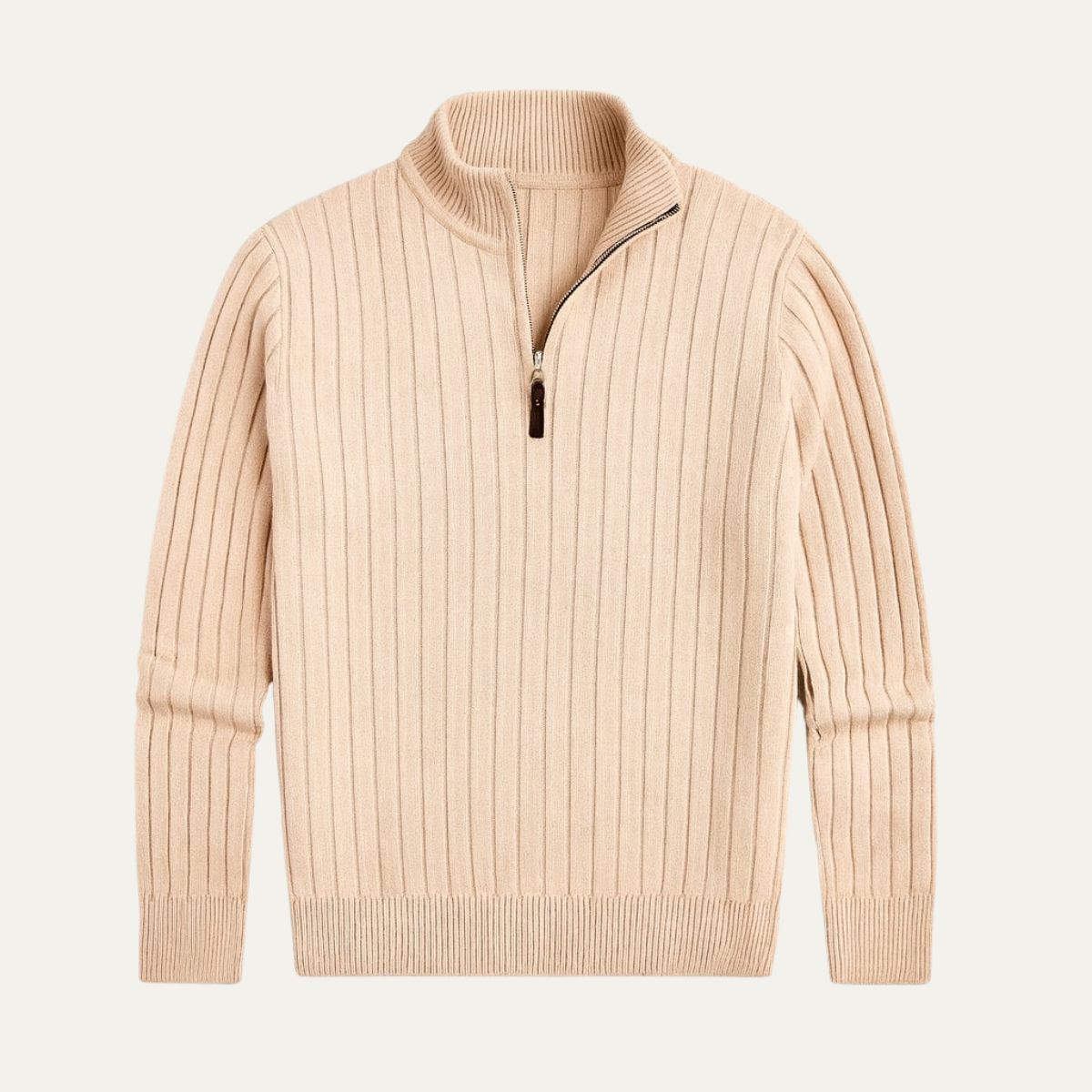 Classic Quarter Zip Men's Sweater - Rich Style