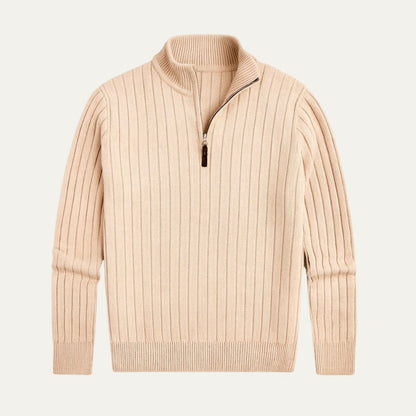 Classic Quarter Zip Men's Sweater - Rich Style