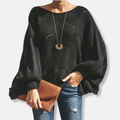 Cozy Oversized Sweater with Loose Fit Sleeves