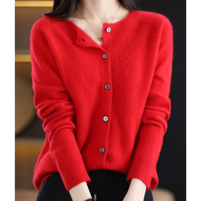 Classic Women's Open Front Knit Cardigan