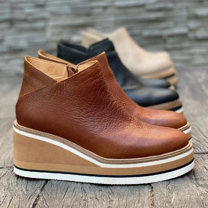 Ladies High Heel Ankle Boots with Classic Style