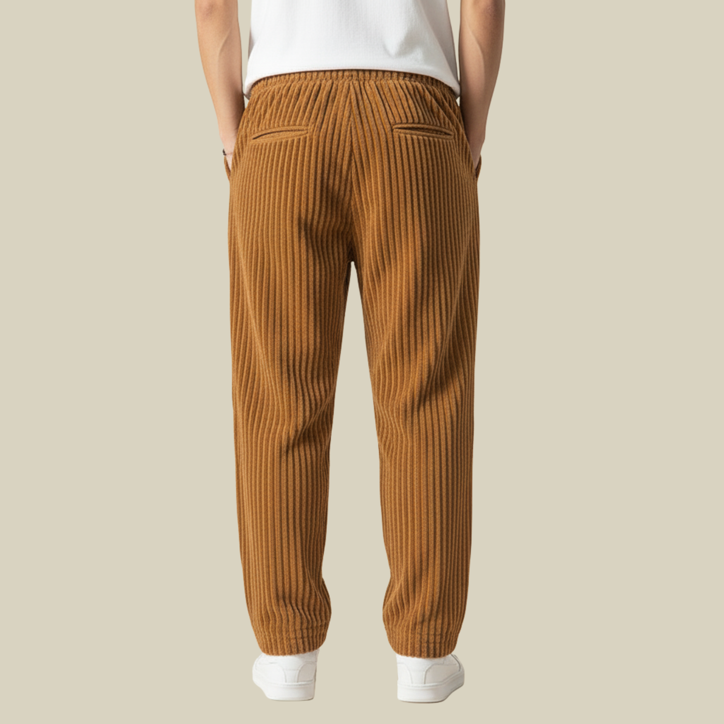 Relaxed Fit Men's Corduroy Casual Pants