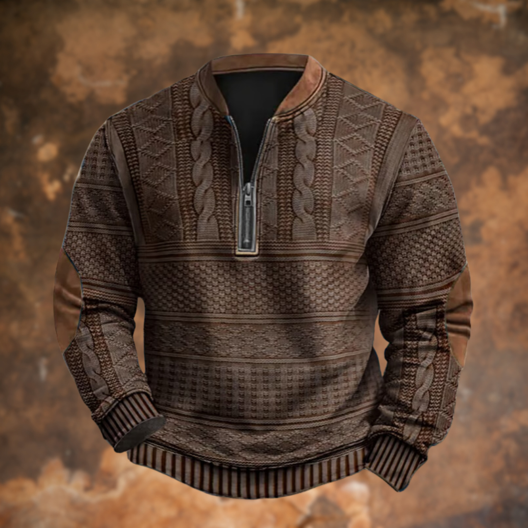 Classic Men's Cable Knit Pullover Sweater