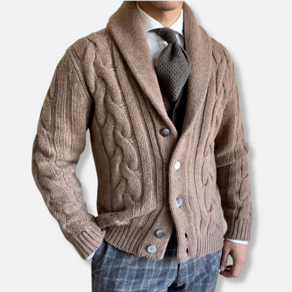Classic Wool Cardigan Sweater for Men