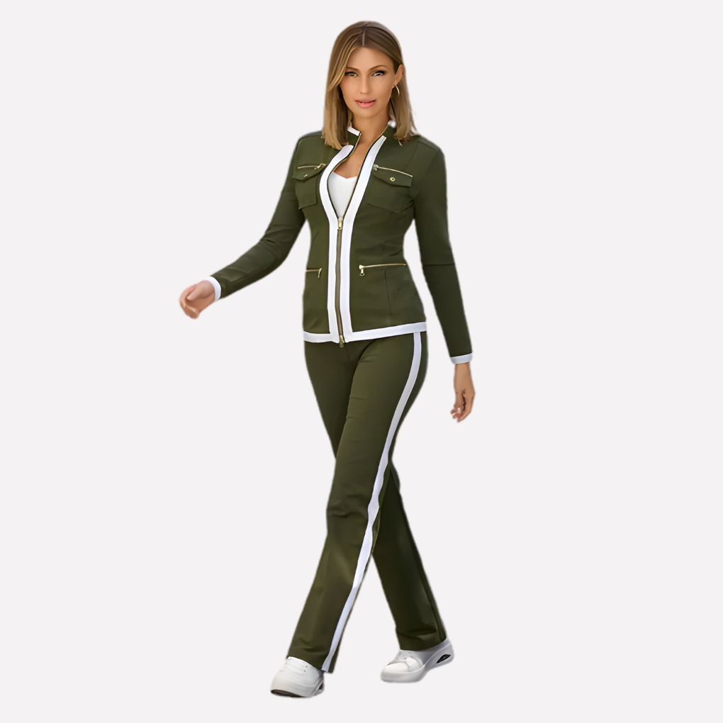 Ladies' Track Suit with Colorful Accent Details