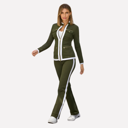 Ladies' Track Suit with Colorful Accent Details