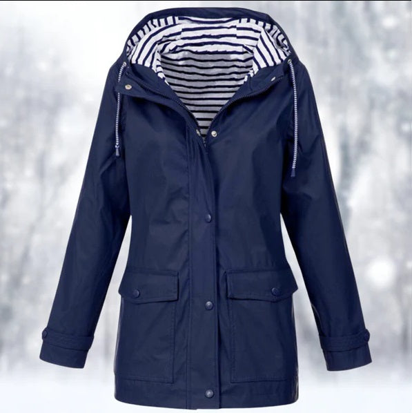 Ladies Waterproof Parka Rain Jacket