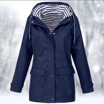 Ladies Waterproof Parka Rain Jacket