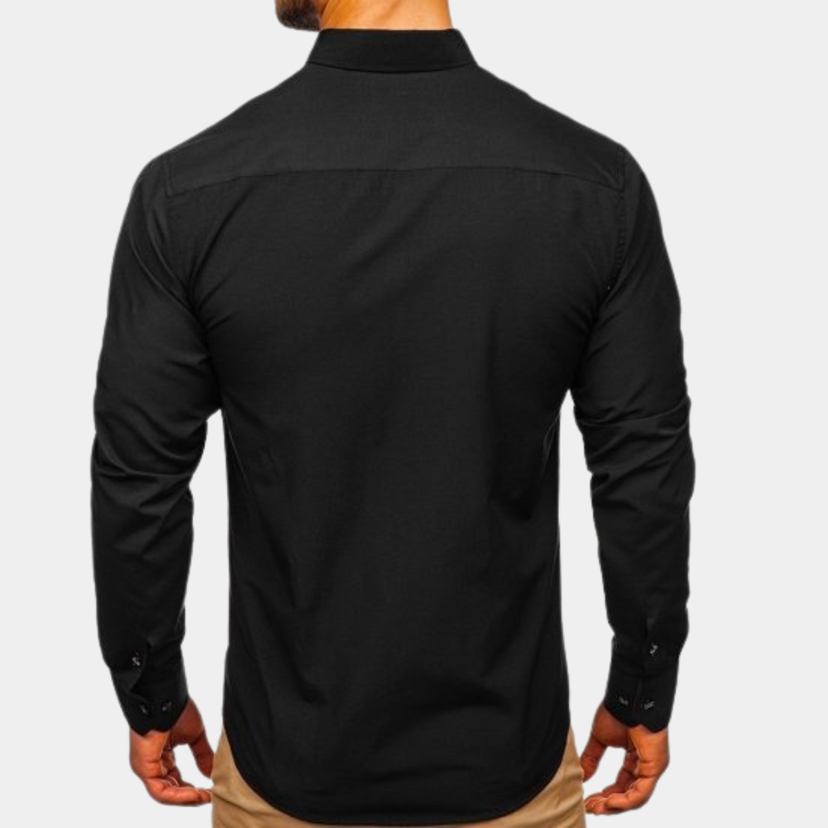 Classic Men's Long Sleeve Dress Shirt