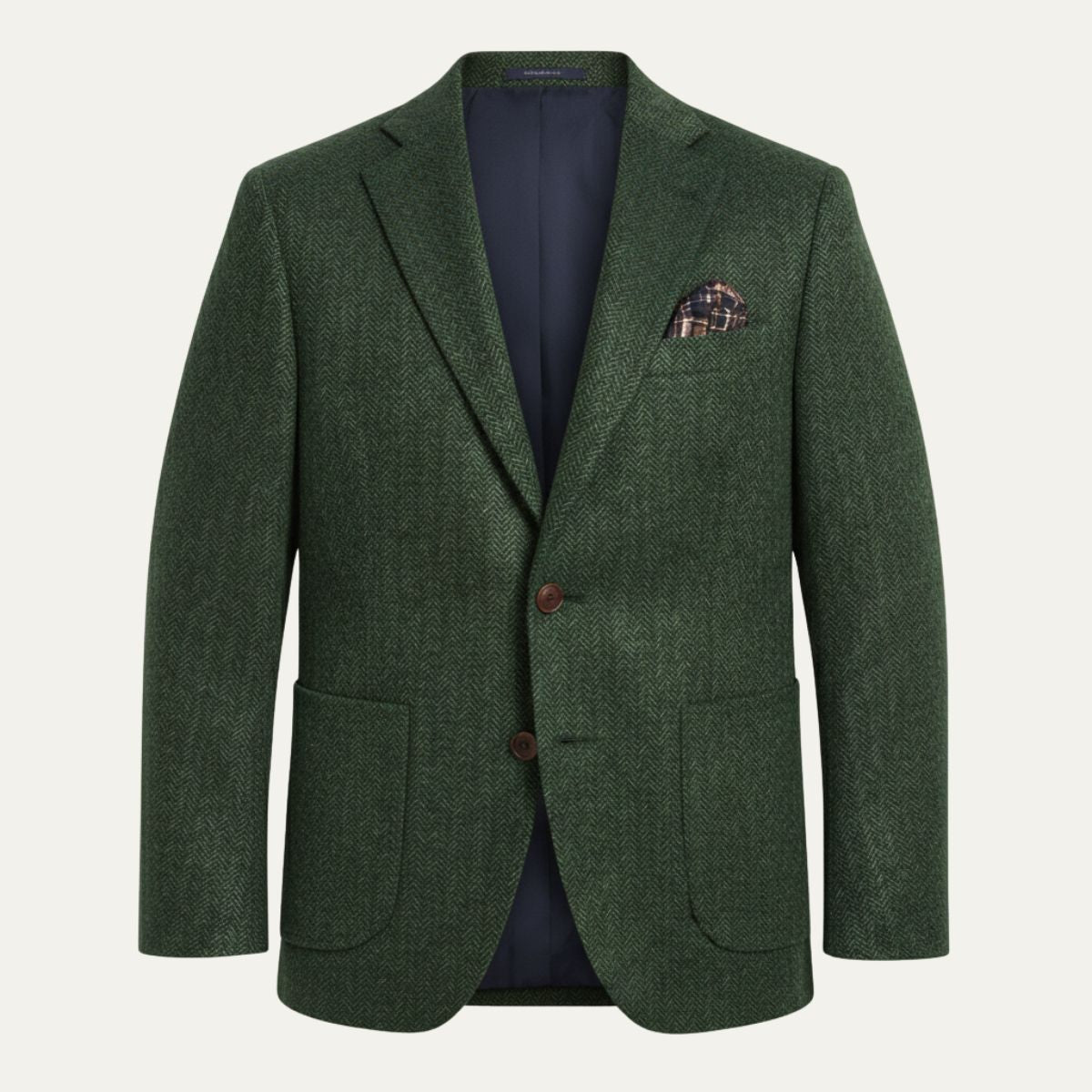 Classic Men's Tweed Business Blazer Jacket