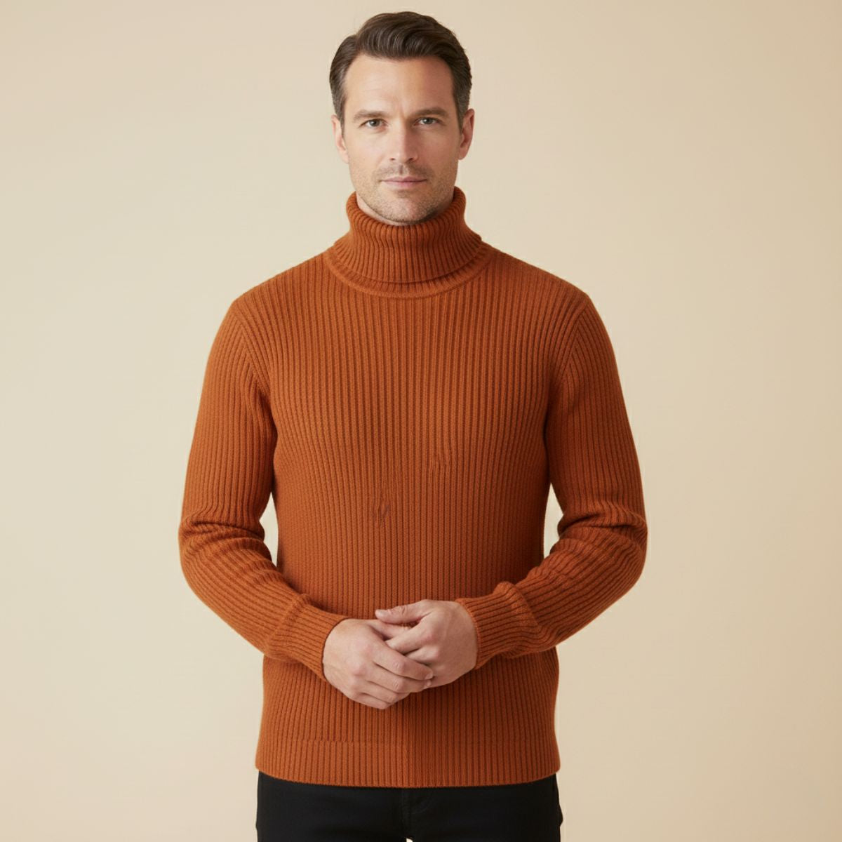 Classic Men's Crew Neck Wool Knit Sweater