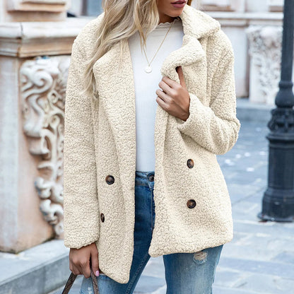 Classic Double Breasted Warm Winter Coat - Olytrend