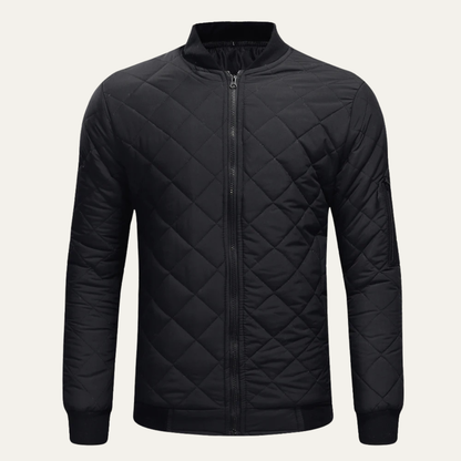 Slim Fit Men's Quilted Zipper Jacket