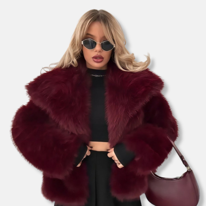 Luxurious Faux Fur Long Coat for Women - Warm Chic Design