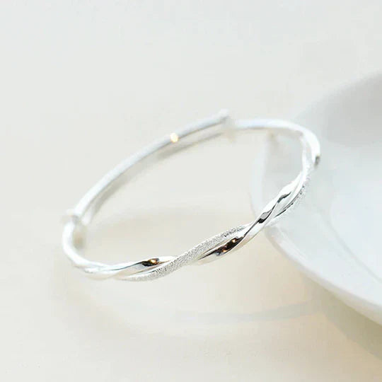 Spiral Sterling Silver Bangle