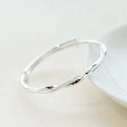 Spiral Sterling Silver Bangle