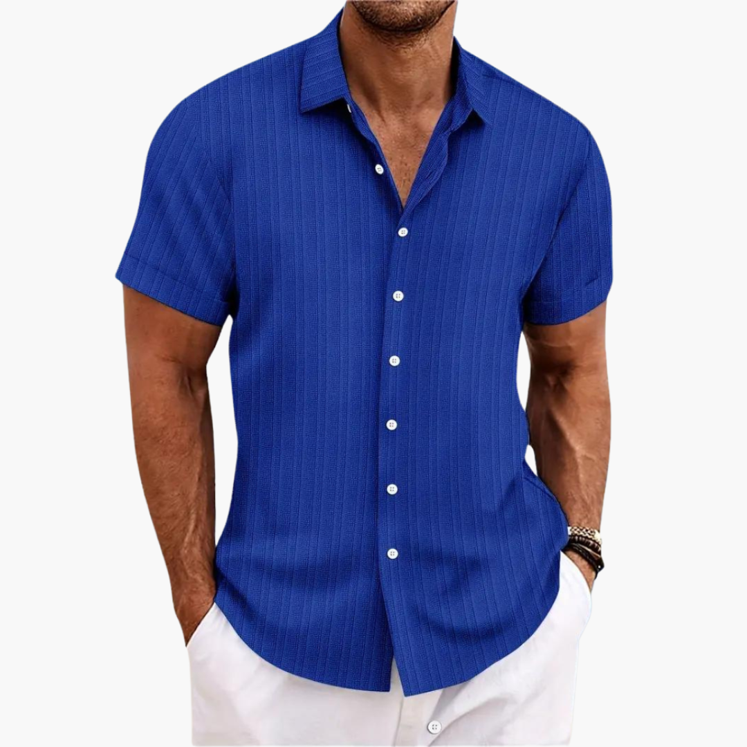 Casual Summer Striped Button Down Shirt