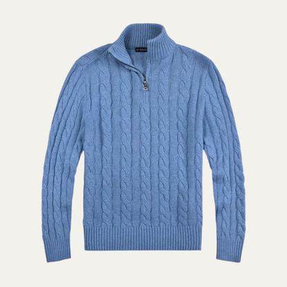 Luxury Merino Wool Men's Half Zip Sweater