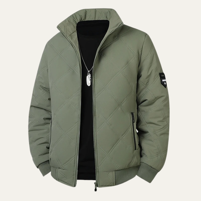 Thermal Insulated Men's Quilted Fleece Winter Coat