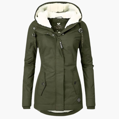 Warm Insulated Women's Parka Coat with Pockets