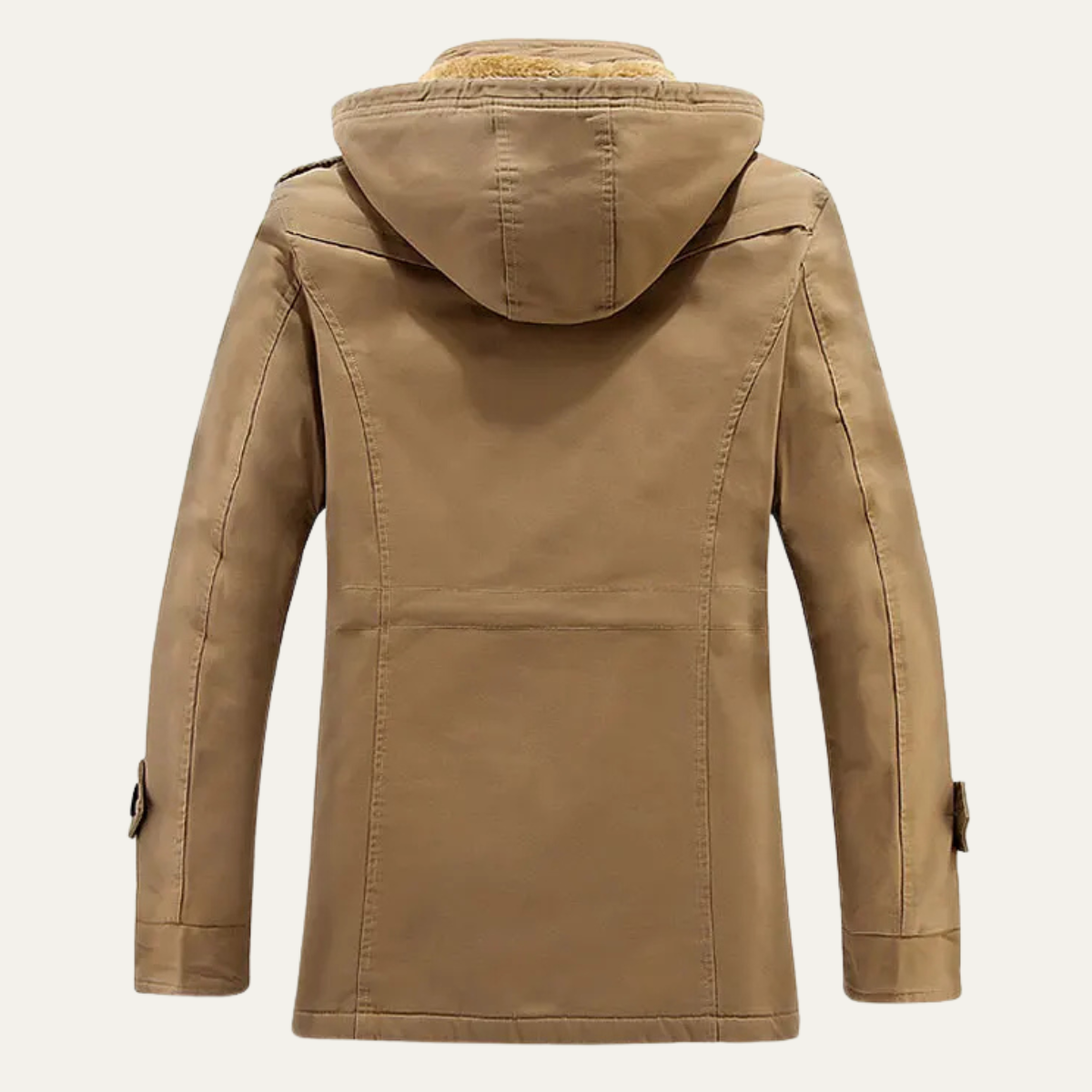 Thermal Insulated Men's Fleece Hooded Parka Coat