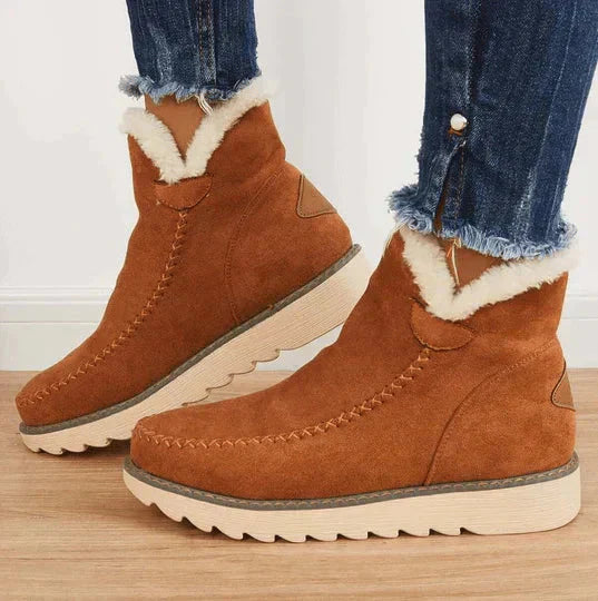 Warm Fuzzy Slip On Ankle Boots for Women